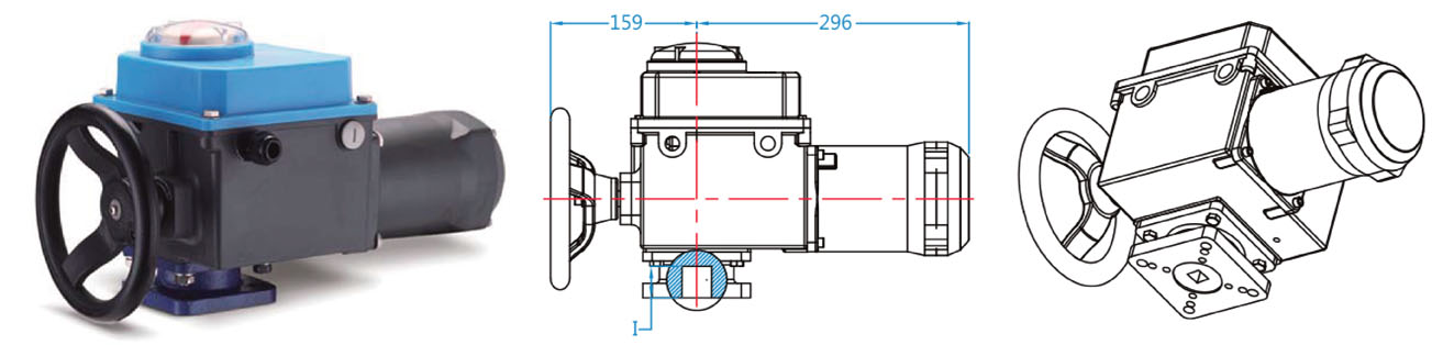 Hants Electric Actuator Worm Gear Heavy Duty Type Structure Diagram