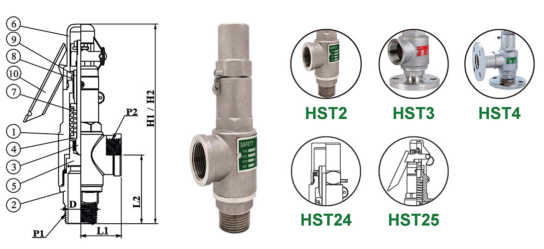 Hants High Lift Safety Valve (High Pressure) Structure Diagram