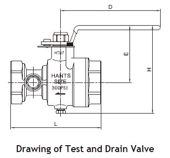 Drawing of Test and Drain Valve Hants Drawing of Test and Drain Valve